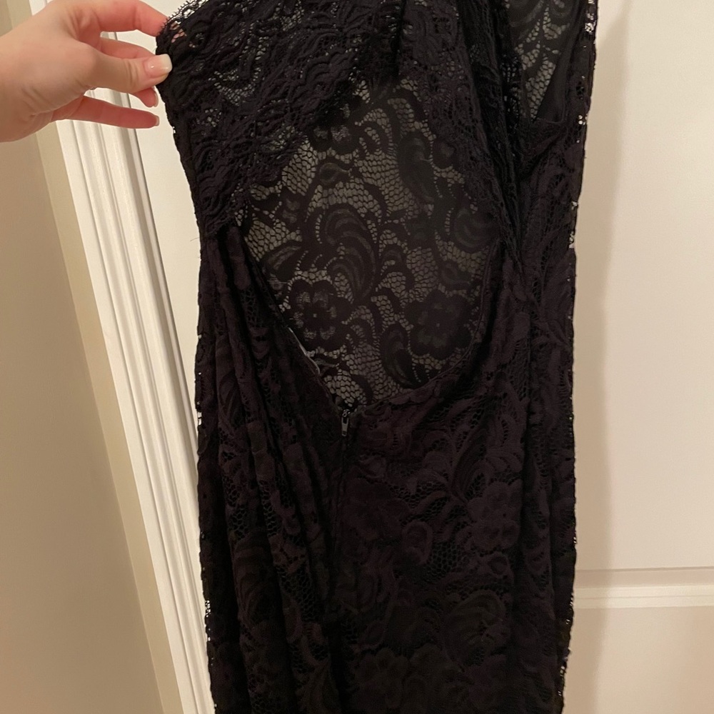Black lace mini